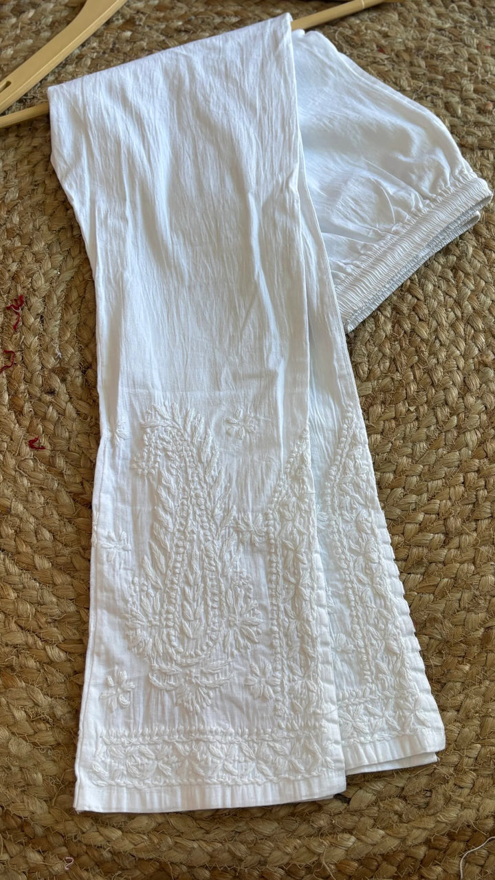 Mawra Chikankari Bottom- Free Size Upto 3XL