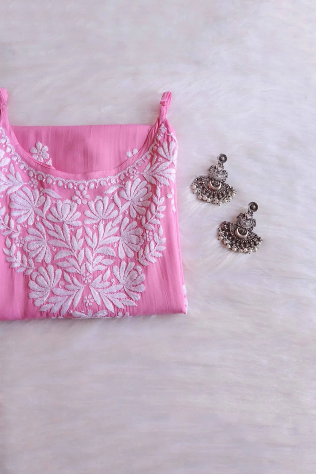 Neeti Rayon Cotton Long Kurta - Pink