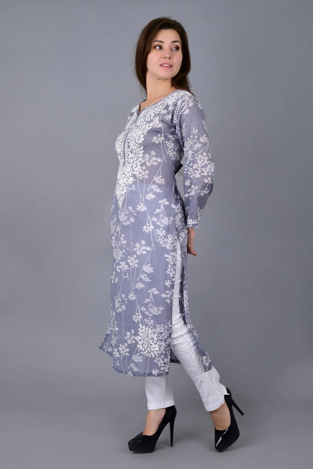 Noorani Kurti- Grey