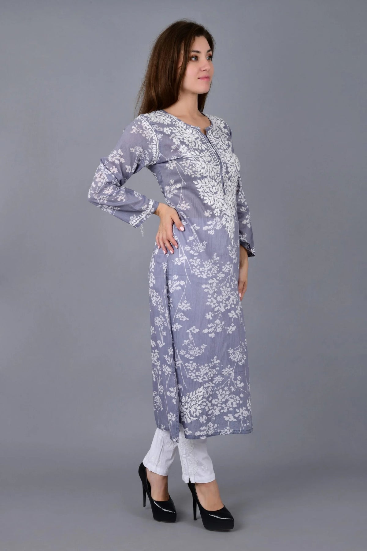 Noorani Kurti- Grey