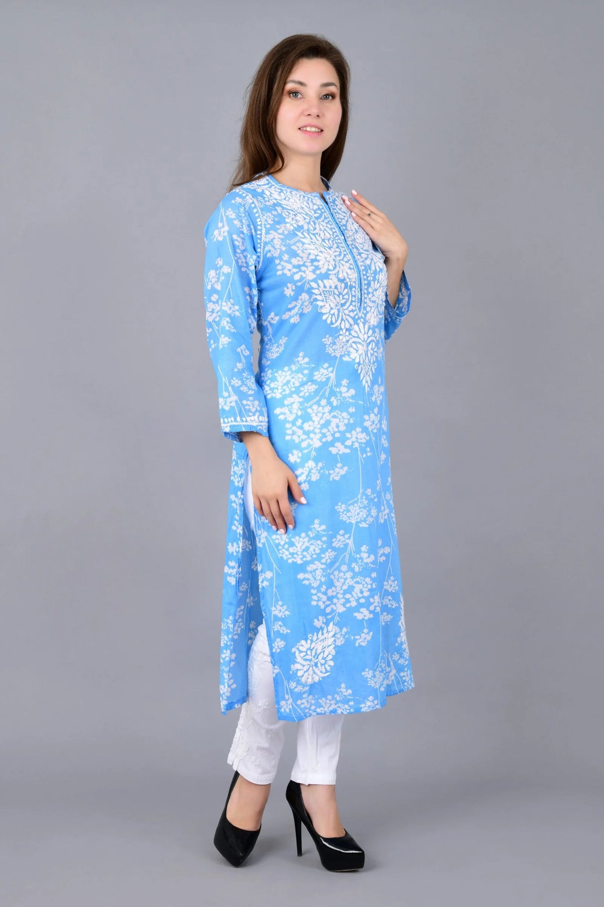 Noorani Kurti- Blue