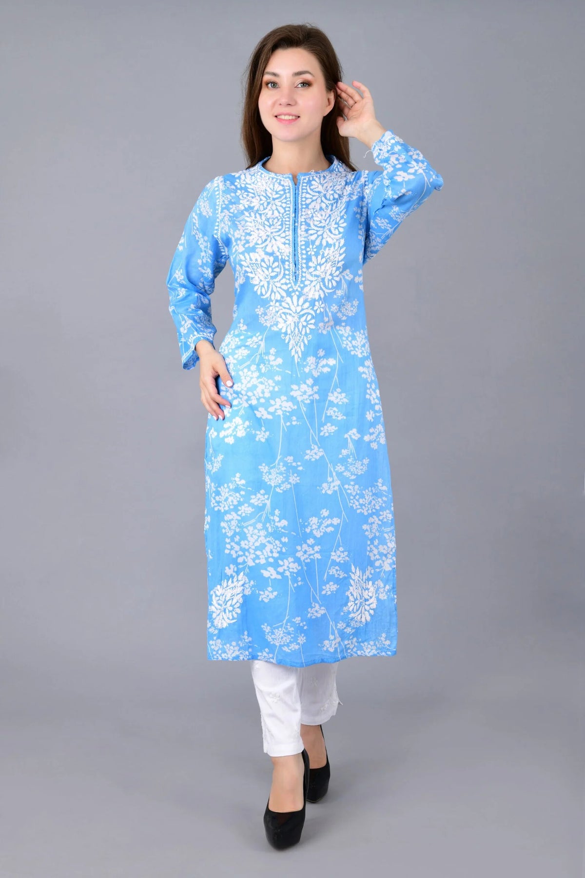 Noorani Kurti- Blue