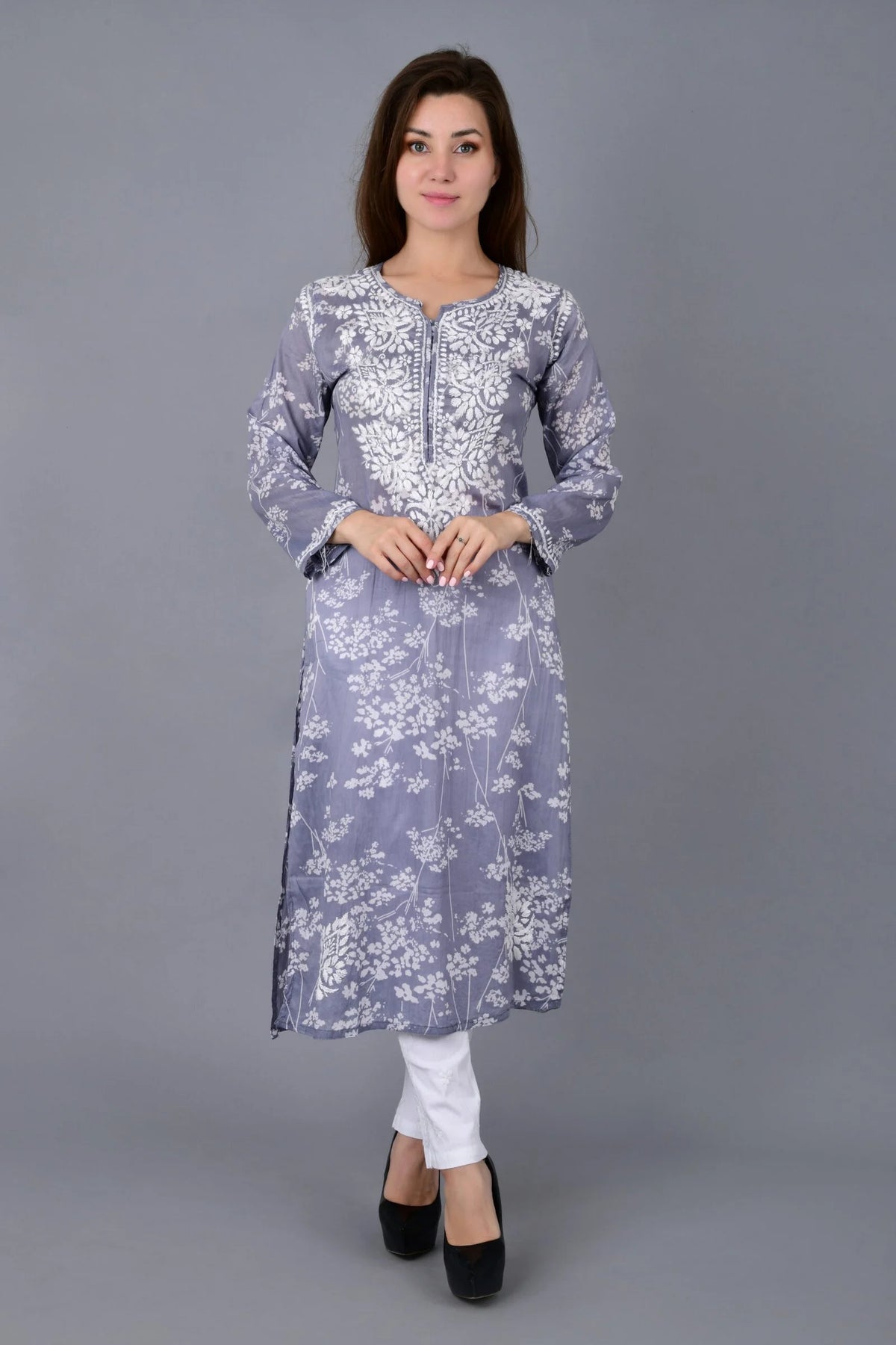 Noorani Kurti- Grey