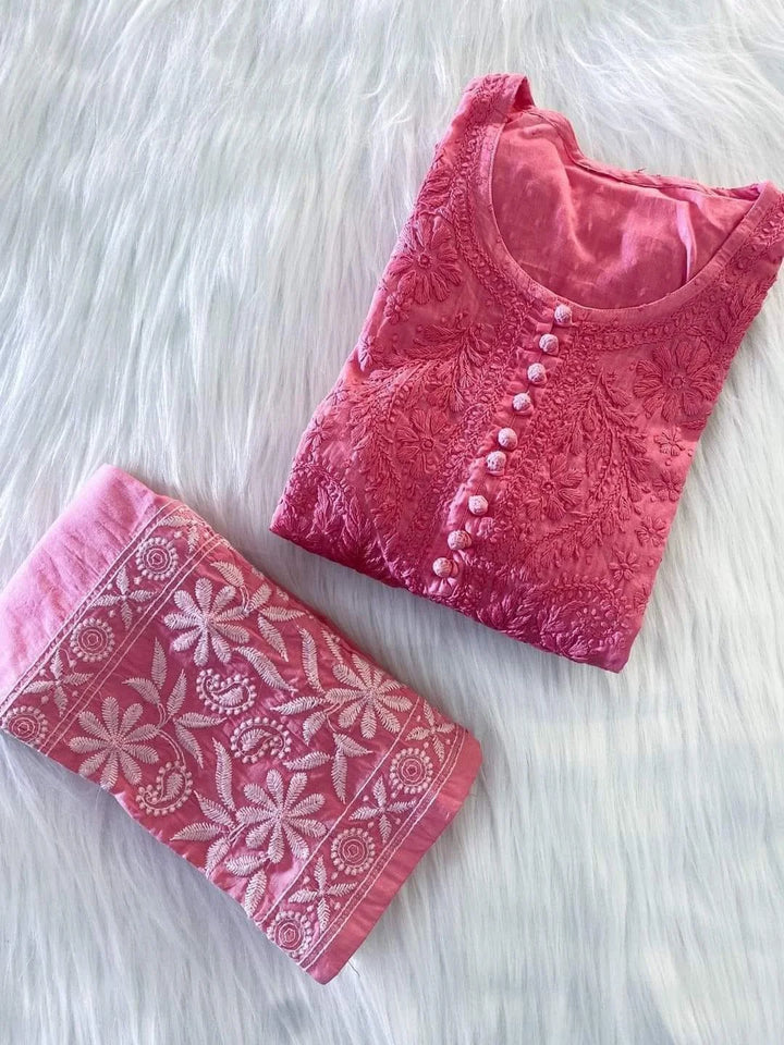 Roohi Set -  Pink