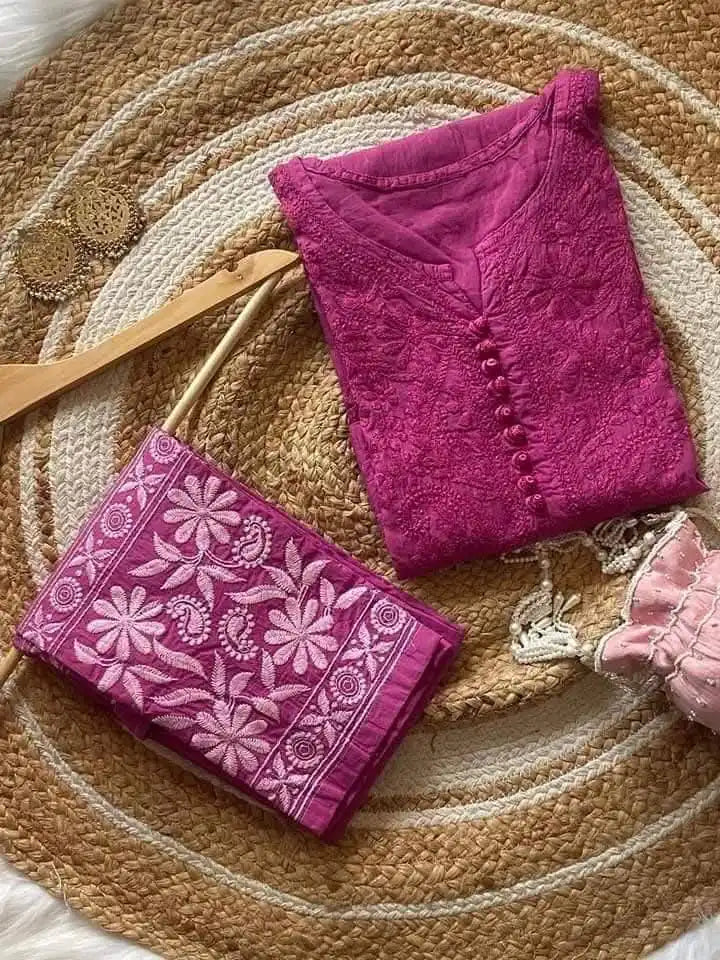 Roohi Set - Dark Pink