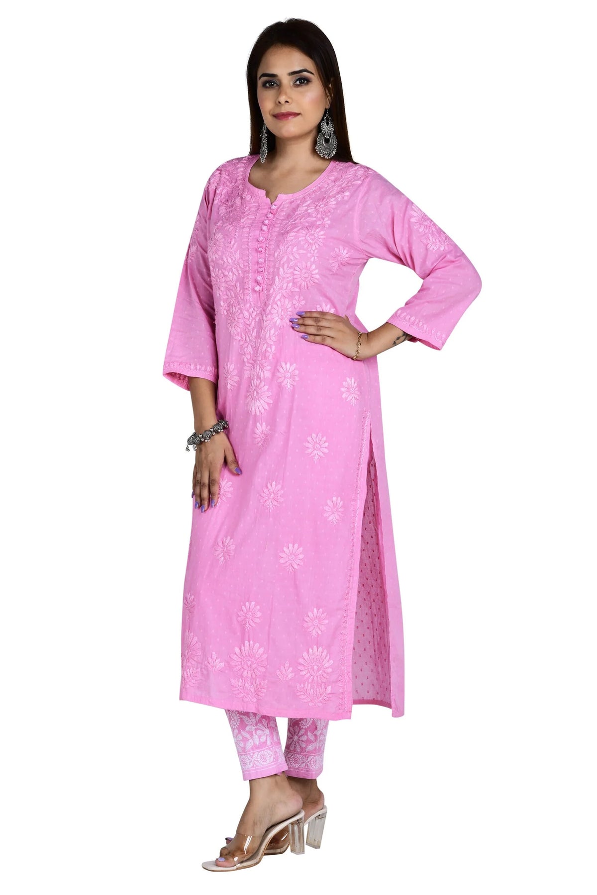 Roohi Set -  Onion Pink