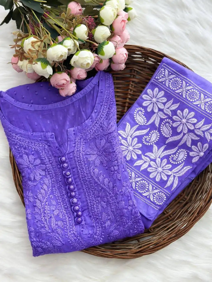 Roohi  Set - Purple
