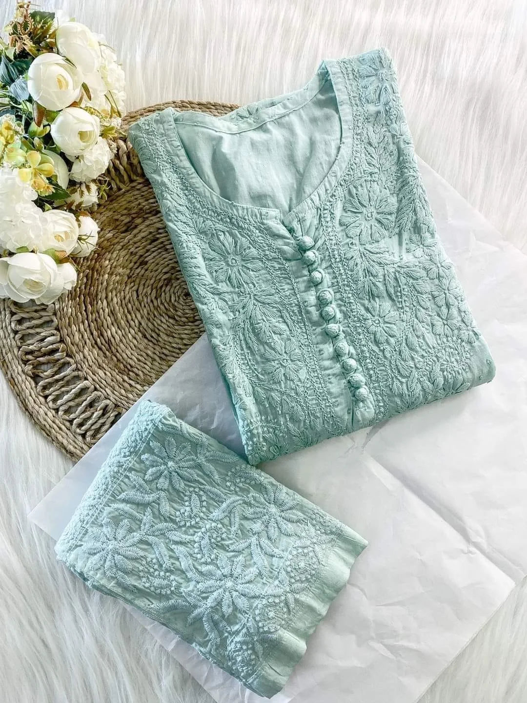 Roohi Set -  Sea Green