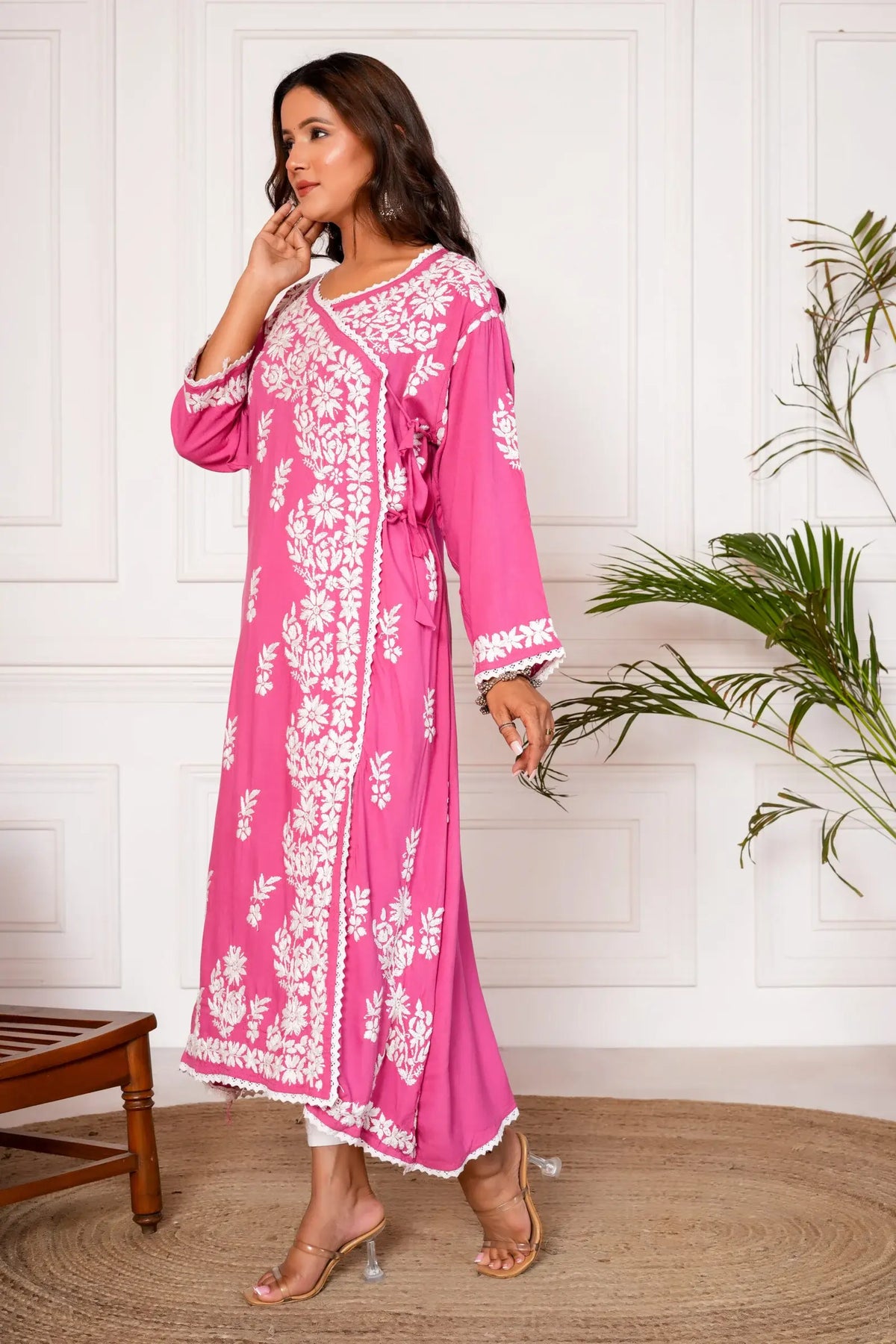 Samaira Angrakha Gown - Pink