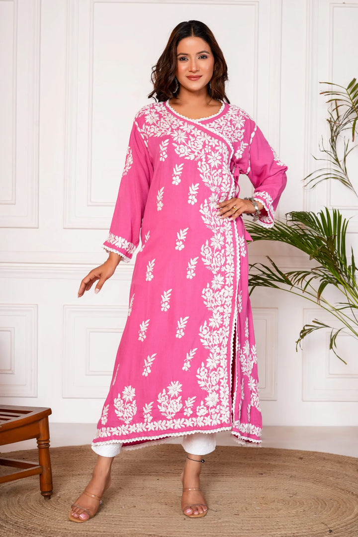 Samaira Angrakha Gown - Pink