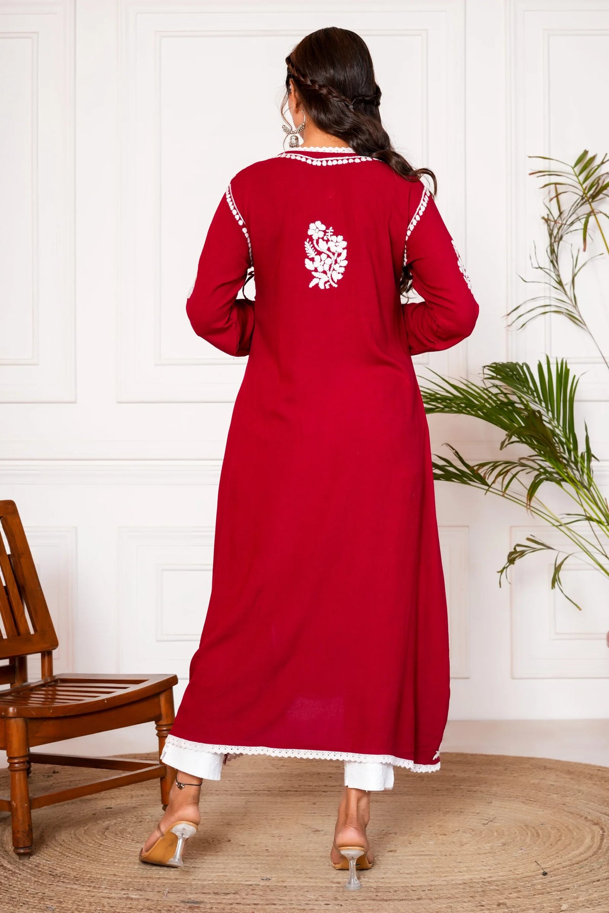 Samaira Angrakha Gown - Red
