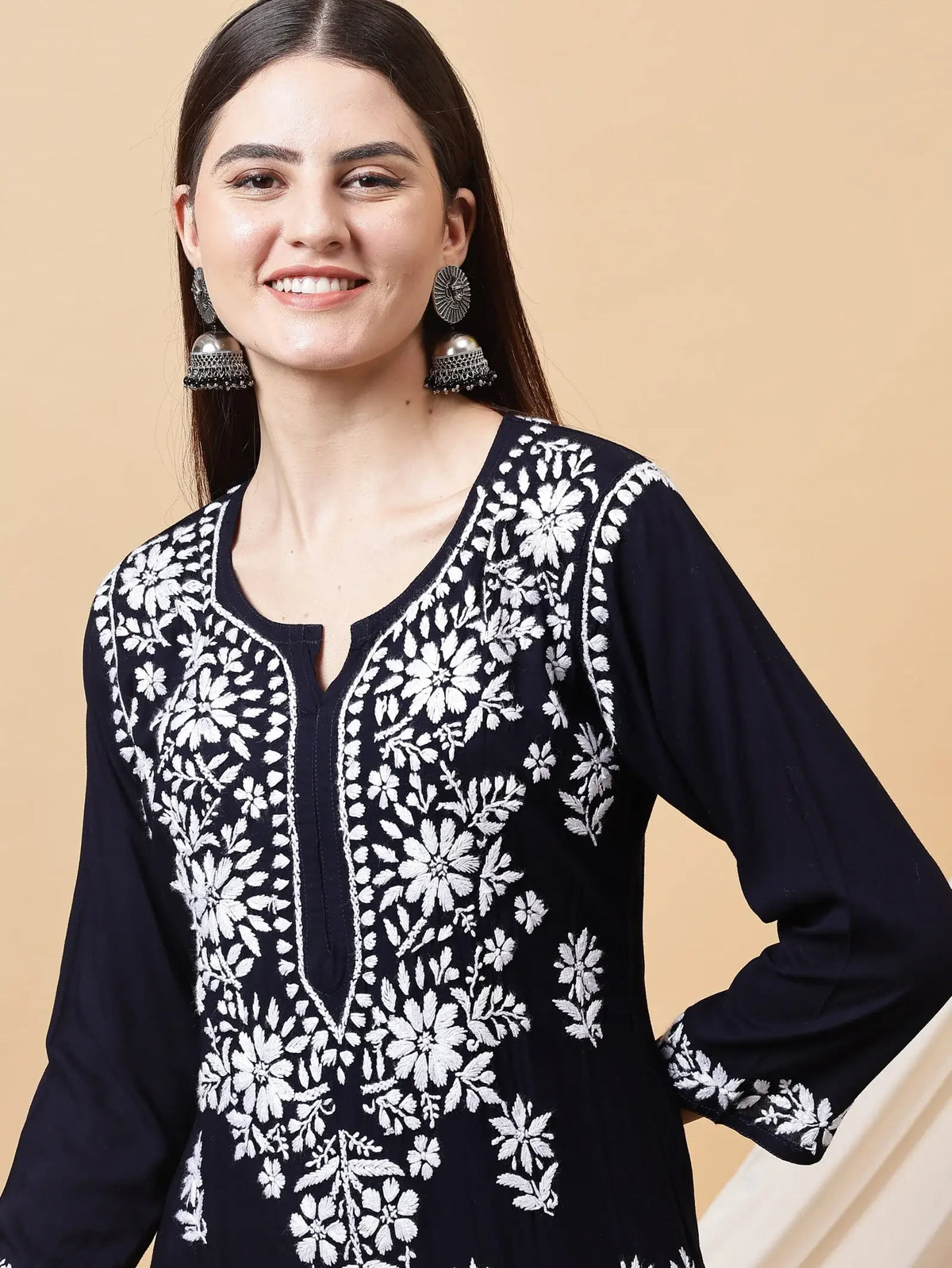 Sheetal Chikankari Co-ord Set In Pure Modal Fabric - Black