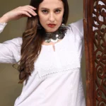 Netra Cotton Short Kurta - White