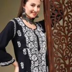 Maroon Chikankari Kurtis