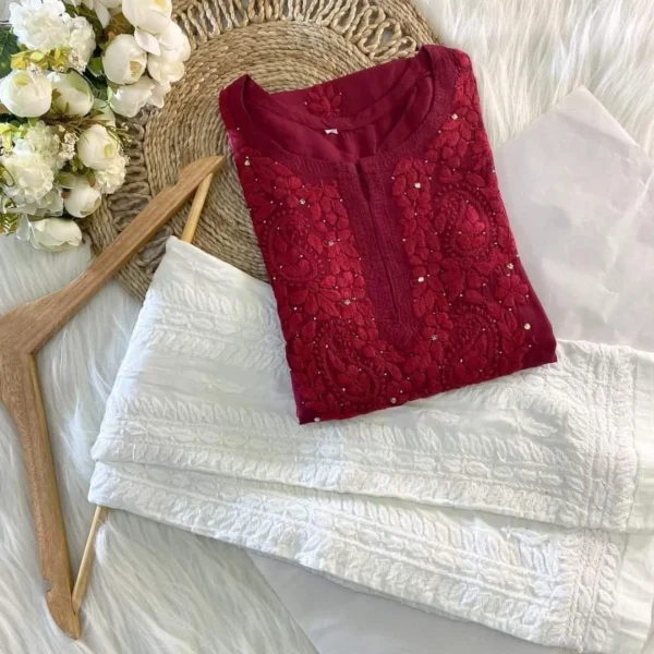 Hazel Rayon Kurta Set