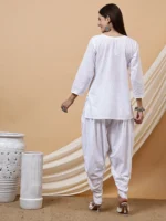 Maya White Chikankari Short Kurta