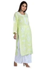 Chikankari Kurti Lemon