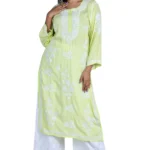 Chikankari Kurti Lemon