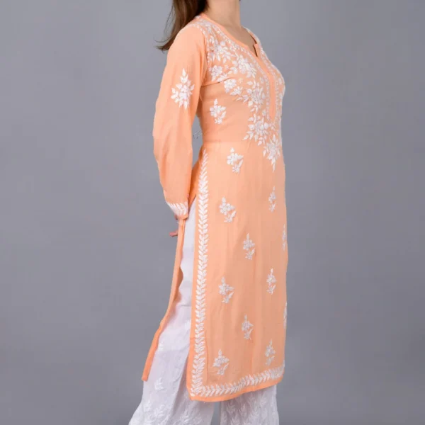 Mehar-Chikankari-Kurti-orange1.webp Hunar Bharat