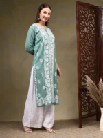 Nadiya Modal Maroon Chikankari Kurtis