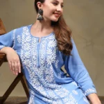 Nadiya Modal Maroon Chikankari Kurtis