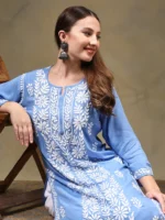 Nadiya Modal Maroon Chikankari Kurtis