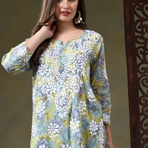 Sahiba Kurta with Floral Garara Set for Women