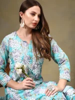 Sahiba Kurta with Floral Garara Set for Women
