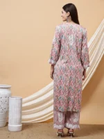 Sirat Cotton Floral Chikankari Kurta Pant Set