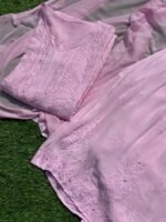 Umang E Libaz Lavender Chikankari Kurti Set - Pink - Image 2