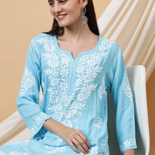 Zaina Modal Yellow Short Kurta for Women