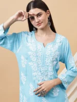 Zaina Modal Yellow Short Kurta for Women