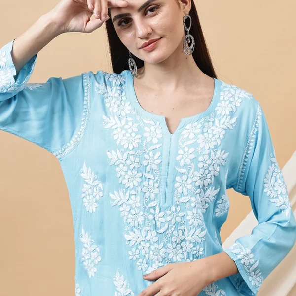 Zaina Modal Yellow Short Kurta for Women