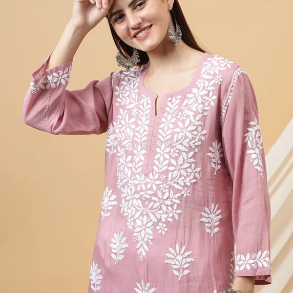 Zaina Modal Yellow Short Kurta for Women