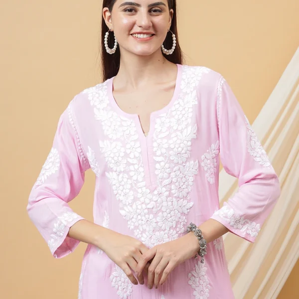 Zaina Modal Yellow Short Kurta for Women
