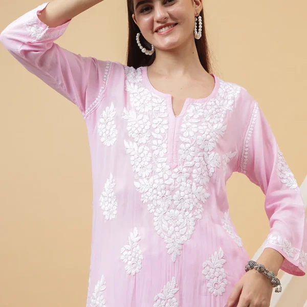 Zaina Modal Yellow Short Kurta for Women