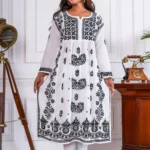 Zoya Nyra-cut 3D Handwork Chikankari Gown