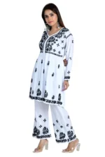 Sheena Mulmul Cotton Short Gown and Palazzo Set