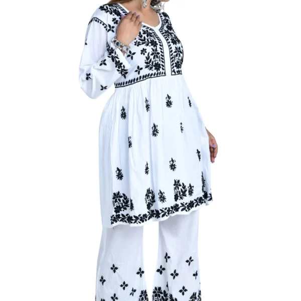 Sheena Mulmul Cotton Short Gown and Palazzo Set