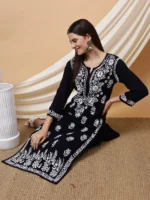 Sheetal Black Chikankari Co-ord Set In Pure Modal Fabric