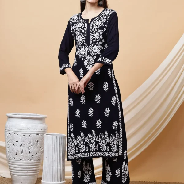 Sheetal Black Chikankari Co-ord Set In Pure Modal Fabric