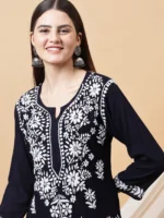 Sheetal Black Chikankari Co-ord Set In Pure Modal Fabric