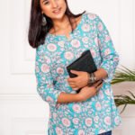 Meraki Handblock Printed Short Kurta