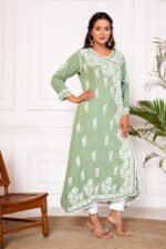 Samaira Angrakha Gown - Green - Image 2
