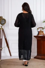 Jashn Viscose Mukaish Chikankari Kurta