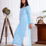 Jashn Viscose Mukaish Chikankari Kurta