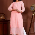 Jashn Viscose Mukaish Chikankari Kurta