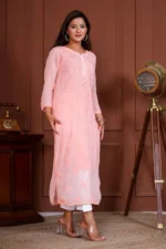 Jashn Viscose Mukaish Chikankari Kurta