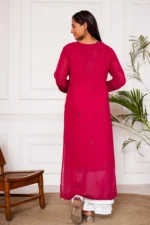 Jashn Viscose Mukaish Chikankari Kurta