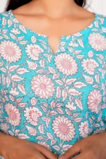 Meraki Handblock Printed Short Kurta